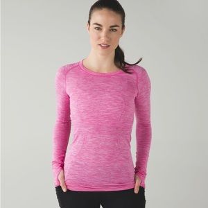 Lululemon Heathered Pink Paradise Swiftly Long Sleeve
